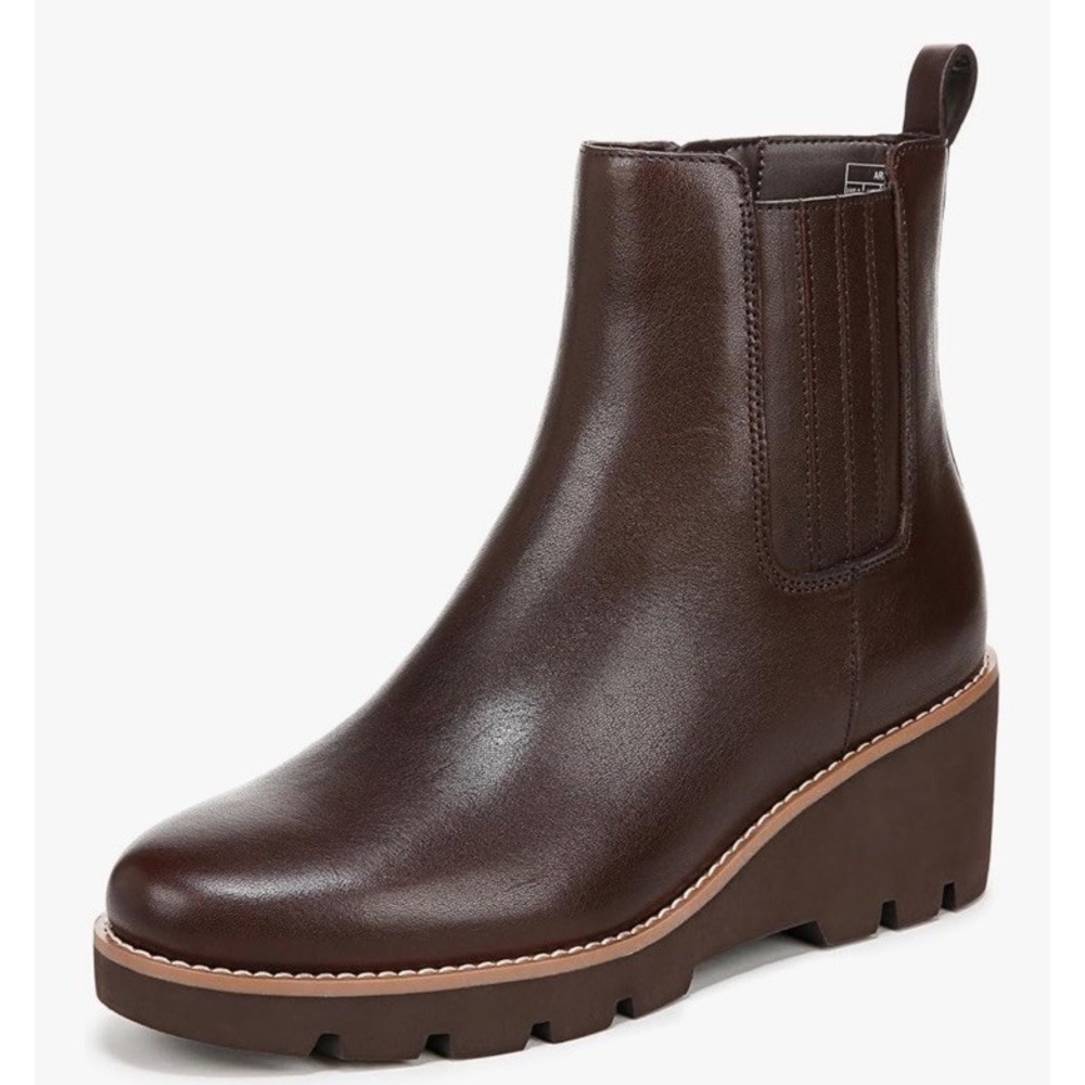 Vionic Ankle‎ Boot Aria Womens 5 Dark Brown Arch Support New